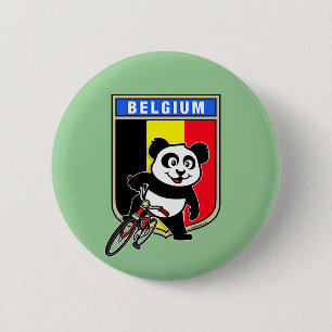 Bóton Redondo 5.08cm Bicicleta Belga - Panda