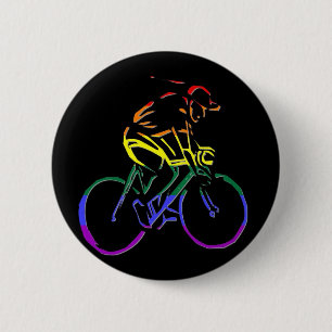 Bóton Redondo 5.08cm Bicyclist do orgulho de GLBT