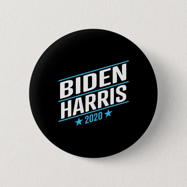 Bóton Redondo 5.08cm Biden 2020 E Kamala Harris No Um Bilhete 2 (Frente)
