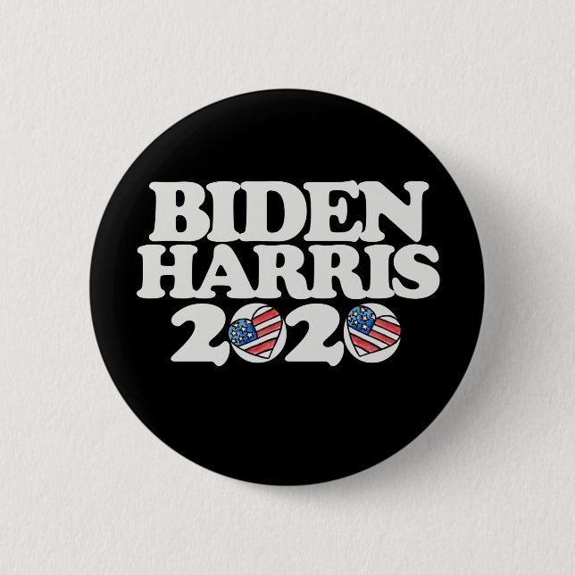 Bóton Redondo 5.08cm Biden Harris 2020 (Frente)