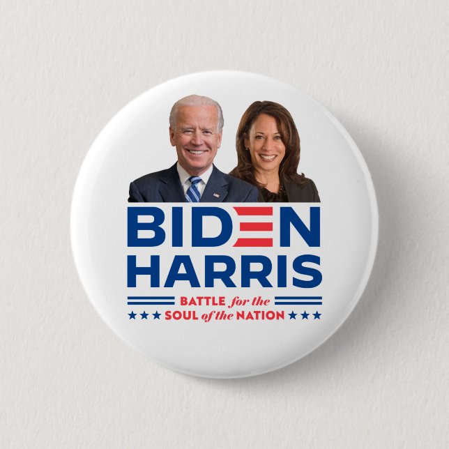 Bóton Redondo 5.08cm Biden Harris 2020 (Frente)