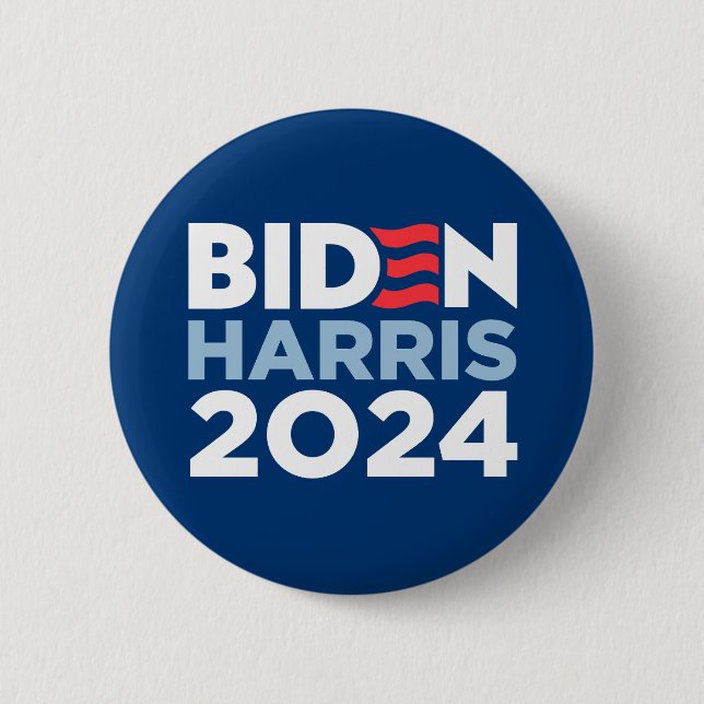 Bóton Redondo 5.08cm Biden Harris 2024 (Frente)