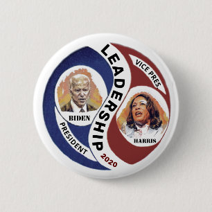 Bóton Redondo 5.08cm Biden Harris Leadership 2020