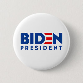 Bóton Redondo 5.08cm Biden para Presidente Blue e Red Slogan, ZSSG