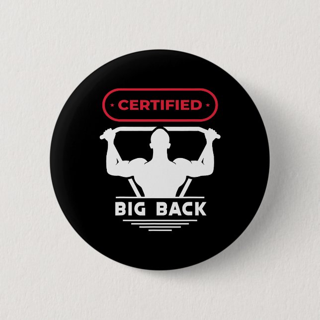 Bóton Redondo 5.08cm Big Back Certified Big Back Design Bodybuilding Bi (Frente)