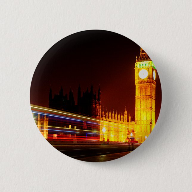 Bóton Redondo 5.08cm Big Ben, Londres (Frente)