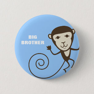Bóton Redondo 5.08cm Big brother lunático do macaco