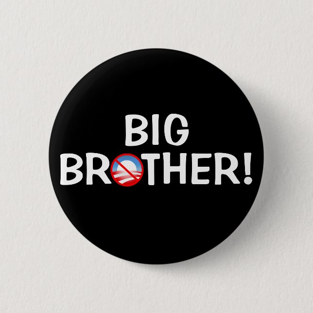 Bóton Redondo 5.08cm Big brother! - Obama (Frente)