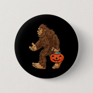 Bóton Redondo 5.08cm Bigfoot Jack O Lanterna Diversão Halloween Boys Sa