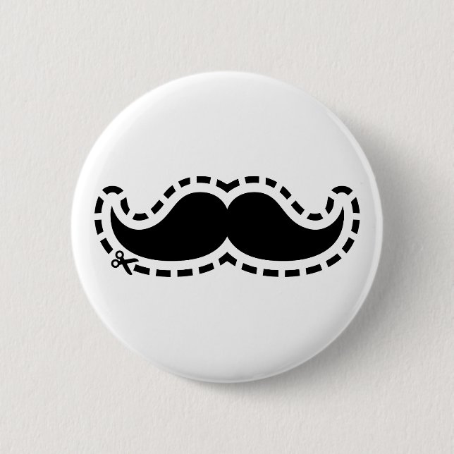 Bóton Redondo 5.08cm Bigode cortado (Frente)