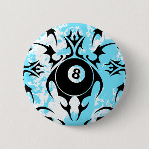 Bóton Redondo 5.08cm bilhar, tribal.