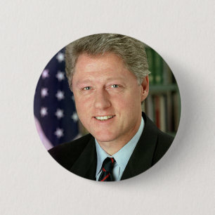 Bóton Redondo 5.08cm Bill Clinton