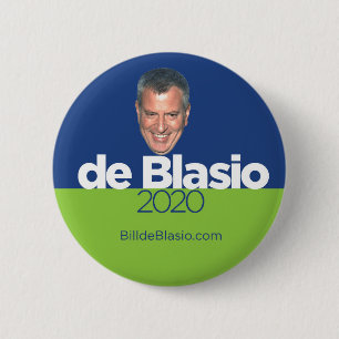 Bóton Redondo 5.08cm Bill de Blasio para Presidente