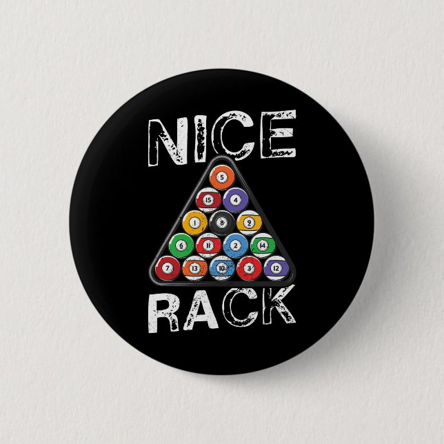Bóton Redondo 5.08cm Billard Nice Rack Piscina Billiards Humor (Frente)