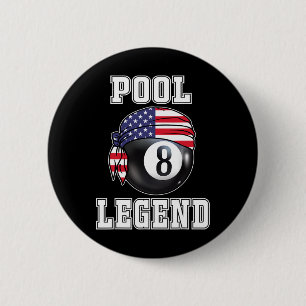 Bóton Redondo 5.08cm Billiard Team 8 Ll Jogador De Jogo De Piscina Pres