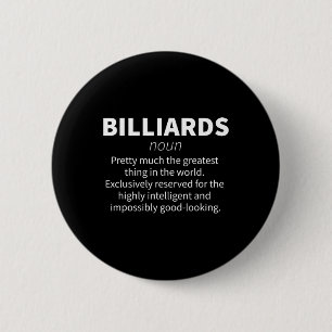 Bóton Redondo 5.08cm Billiards Funny Definition Piscina Snooker Player 