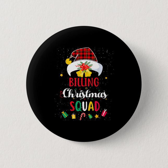 Bóton Redondo 5.08cm Billing Christmas Squad Santa Hat Billing Speciali (Frente)