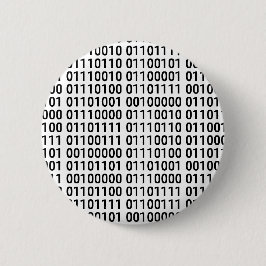 Bóton Redondo 5.08cm Binário: Eu amo programar