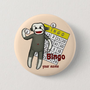 Bóton Redondo 5.08cm Bingo do Macaco de Meia