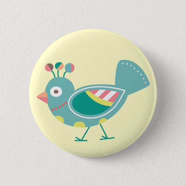 Bóton Redondo 5.08cm Birdie Button (Frente)