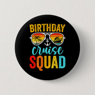 Bóton Redondo 5.08cm Birthday Cruise Squad 2025 Cruise Festa de anivers