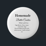 Bóton Redondo 5.08cm Biscoitos de manteiga caseiros feitos com amor adi<br><div class="desc">Design</div>