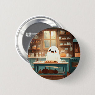 Bóton Redondo 5.08cm Biscoitos Ghost Bonitos - Botão Louco