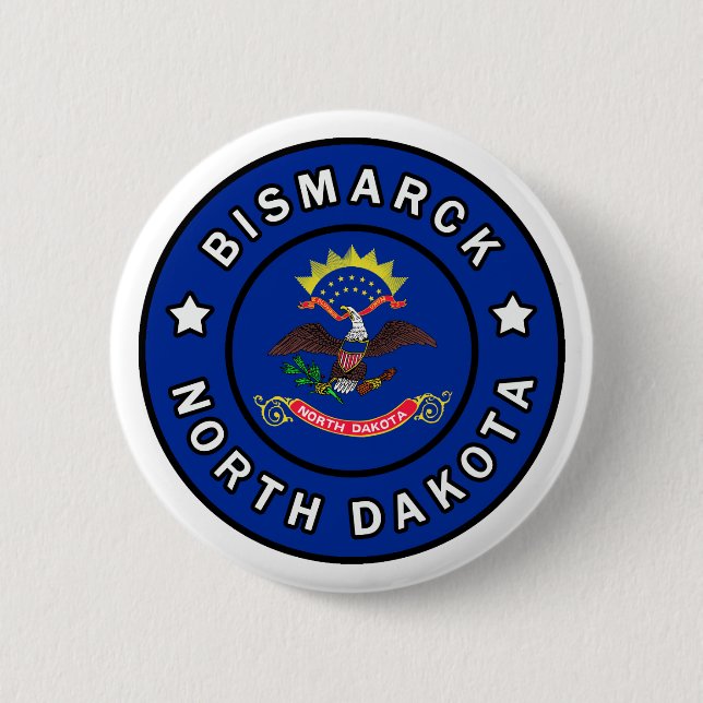 Bóton Redondo 5.08cm Bismarck North Dakota (Frente)