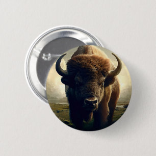Bóton Redondo 5.08cm Bison Painting