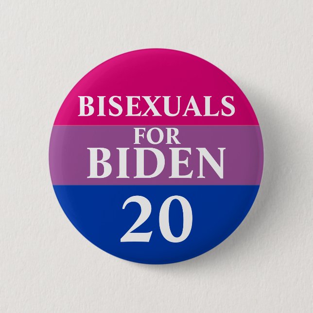 Bóton Redondo 5.08cm Bissexuais Para Botão Biden (Frente)