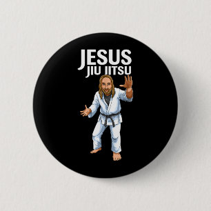 Bóton Redondo 5.08cm BJJ Jesus Jiu Jitsu Brasileiro