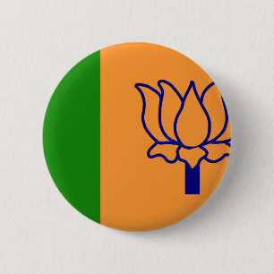 Bóton Redondo 5.08cm Bjp, bandeira de India