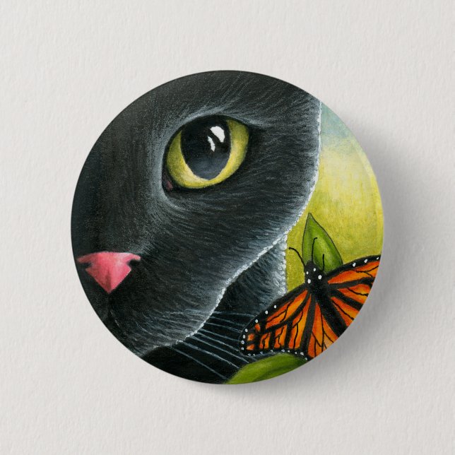 Bóton Redondo 5.08cm Black Cat 555 (Frente)