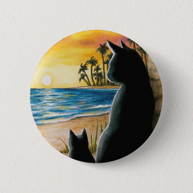 Bóton Redondo 5.08cm Black Cat 597 (Frente)