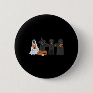 Bóton Redondo 5.08cm Black Labrador Halloween