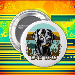 Bóton Redondo 5.08cm Black Labrador Retriever Lab Pai