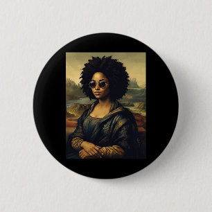 Bóton Redondo 5.08cm Black Mona Lisa - Mês da História Negra Raiz Afric