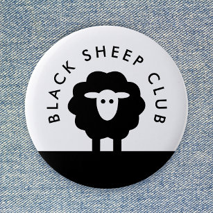Bóton Redondo 5.08cm Black Sheep Club   Corte moderno