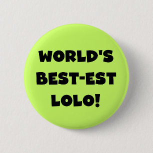 Bóton Redondo 5.08cm Black Text Best Lolo T-shirts e presentes