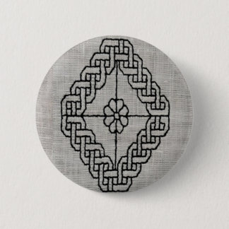 Bóton Redondo 5.08cm Blackwork embroidery button