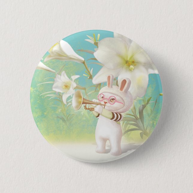 Bóton Redondo 5.08cm Blooming Lily (Frente)