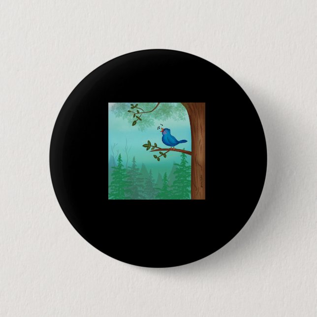 Bóton Redondo 5.08cm Blue Bird Sticker (Frente)