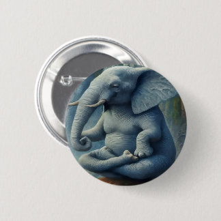Bóton Redondo 5.08cm Blue Elephant Button