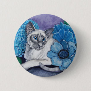 Bóton Redondo 5.08cm Blue Point Siamese cat