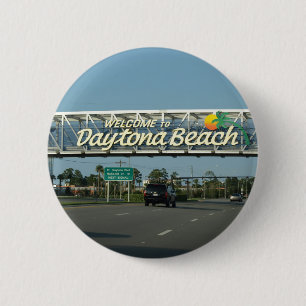 Bóton Redondo 5.08cm Boa vinda a Daytona Beach