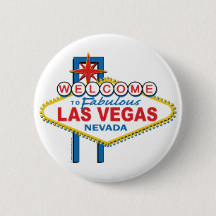 Bóton Redondo 5.08cm Boa vinda a Las Vegas fabuloso