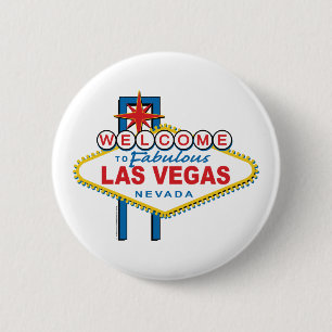Bóton Redondo 5.08cm Boa vinda ao sinal de Las Vegas