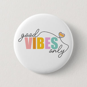 Bóton Redondo 5.08cm Boas Vibes Apenas Arco-Íris
