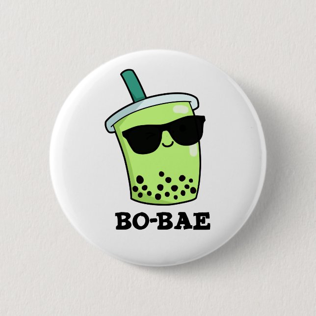 Bóton Redondo 5.08cm BoBae Funny Boba Tea Pun (Frente)