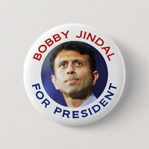 Bóton Redondo 5.08cm Bobby Jindal para o presidente